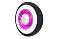 Purple retro wheel. 3D render Royalty Free Stock Photo