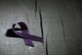 Purple ribbon against the violence against women Royalty Free Stock Photo