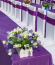 Purple ribbon chair Royalty Free Stock Photo