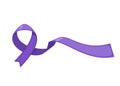 Purple ribbon Isolated on white background