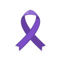Purple ribbon Isolated on white background