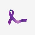 Purple ribbon Royalty Free Stock Photo