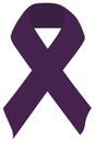 Purple ribbon on Women`s Day, March 8, against gender violence and abuse