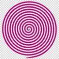 Purple round abstract vortex hypnotic spiral. Royalty Free Stock Photo