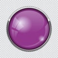 Purple round web buttons with glossy effect Royalty Free Stock Photo