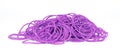 Purple rubber elastics Royalty Free Stock Photo