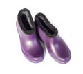 Purple rubber insulated galoshes isolated