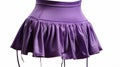 Purple Ruffled Women\'s Micro Mini Skirt For Cosplay And Nightwear