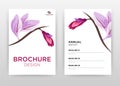 Purple saffron flower petal design for annual report, brochure, flyer, poster. saffron on white background vector illustration for Royalty Free Stock Photo