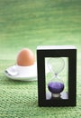 Purple sand egg timer Royalty Free Stock Photo