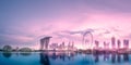 Business district and Marina bay in Singapore Royalty Free Stock Photo