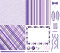 Purple scrapbook kit Royalty Free Stock Photo