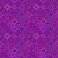 Purple seamless diagonal square pattern - vector tiled mosaic background Royalty Free Stock Photo