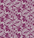 Purple seamless flower damask background Royalty Free Stock Photo