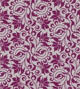 Purple seamless flower damask background