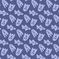 Purple seamless pattern with ghost boogie symbol halloween holiday