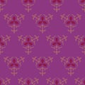 Purple seamless patterns. Royalty Free Stock Photo