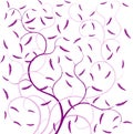 Purple seamless vines pattern Royalty Free Stock Photo