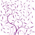 Purple seamless vines pattern