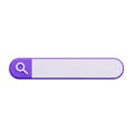 Purple Search Bar UI Element with a Magnifying Glass Icon Royalty Free Stock Photo