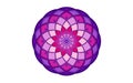 Purple Seed of life symbol Sacred Geometry. Logo icon Geometric mystic mandala of alchemy esoteric Flower of Life Royalty Free Stock Photo