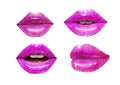 Purple lips set