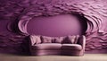 Purple Serenity: A Tranquil Wall Design Set Against a Soft Purple Background, Evoking Feelings of Peace, Harmony, and Tranquility