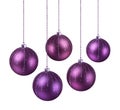 Purple shaded Christmas balls Royalty Free Stock Photo