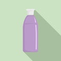 Purple shampoo bottle icon, flat style Royalty Free Stock Photo