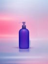 purple shampoo bottle mockup design Royalty Free Stock Photo