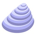 Purple shell with a simple concentric circle pattern Royalty Free Stock Photo