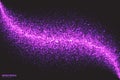 Purple Shimmer Glowing Round Particles Vector Background