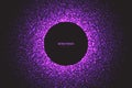 Purple Shimmer Glowing Round Particles Vector Background