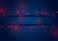 Purple shiny sparkling particles on dark blue background Royalty Free Stock Photo