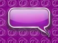 Purple Speech Bubble on Retro Background