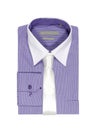 Purple shirt folded on white background.