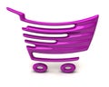 Purple shopping cart icon