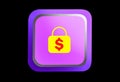 purple shopping icon illustration with dark background