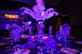 Purple shot of the dining table at the event