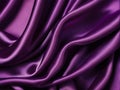 purple silk satin backdrop wavy soft folds on shiny fabric luxurious textile texture cosmetic product background with copy space Royalty Free Stock Photo