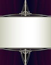 Purple silver background with rectangular frame