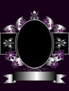 Purple and Silver Floral Background