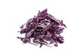 Purple slice cabbage isolated on white background