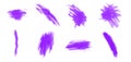 Purple smear and stroke brushes for painting