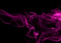 Purple smoke abstract on black background, darkness concept Royalty Free Stock Photo