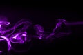 Purple smoke abstract on black background for design. ink water color Royalty Free Stock Photo