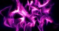Purple smoke particles and waves glowing brilliant beautiful. Abstract background