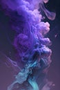 Purple smoke in water. Abstract background. 3d rendering. Royalty Free Stock Photo