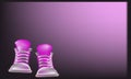 Purple sneakers background