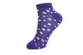 purple sock on white background Royalty Free Stock Photo